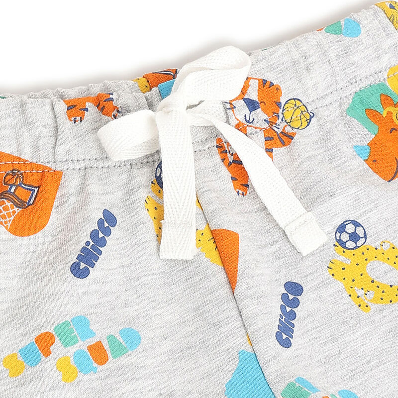 Boys Light Grey Printed Trouser image number 2